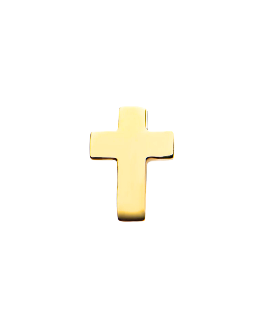 14K Gold Cross Threadless Top