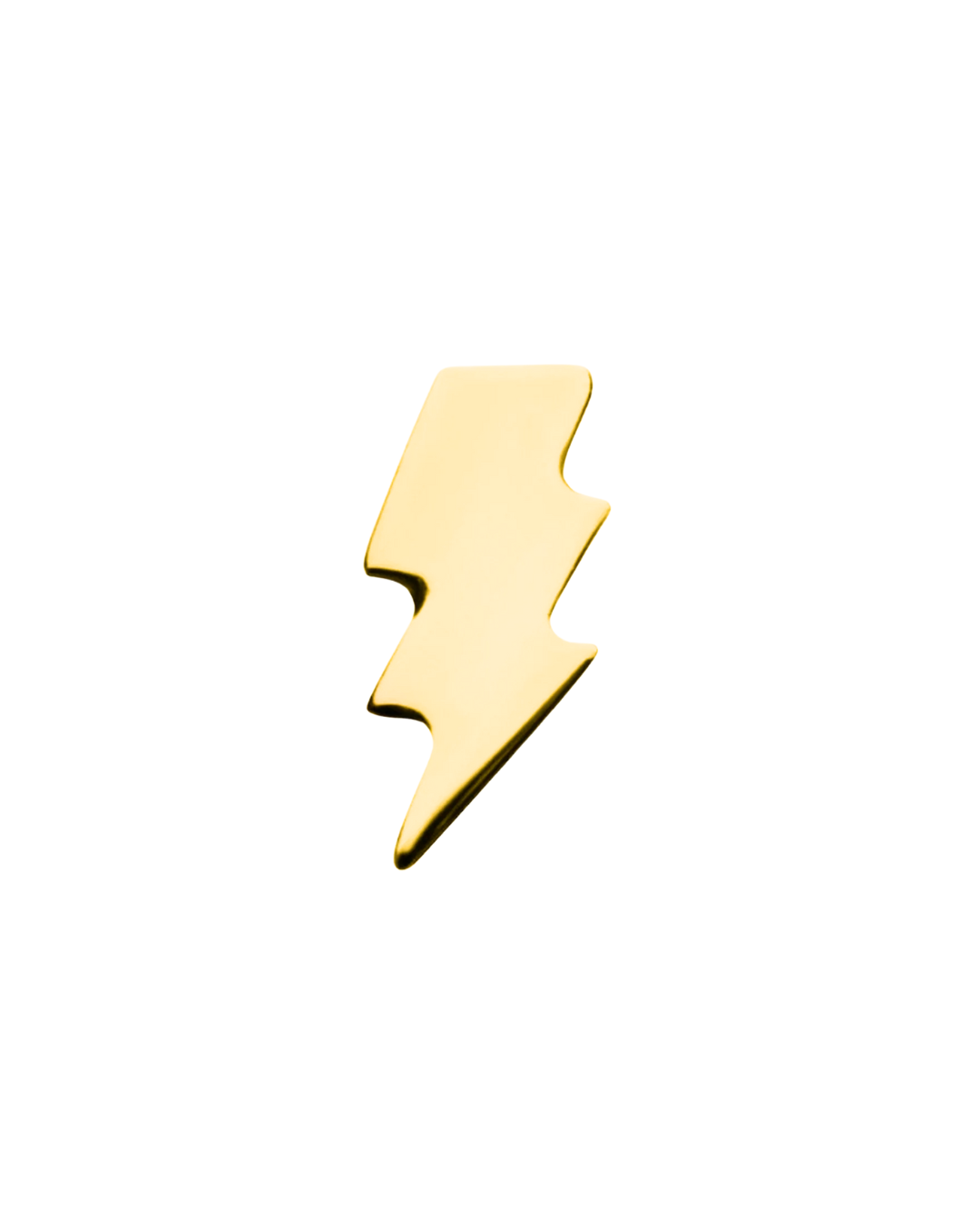 14K Gold Lightning Bolt Threadless Top