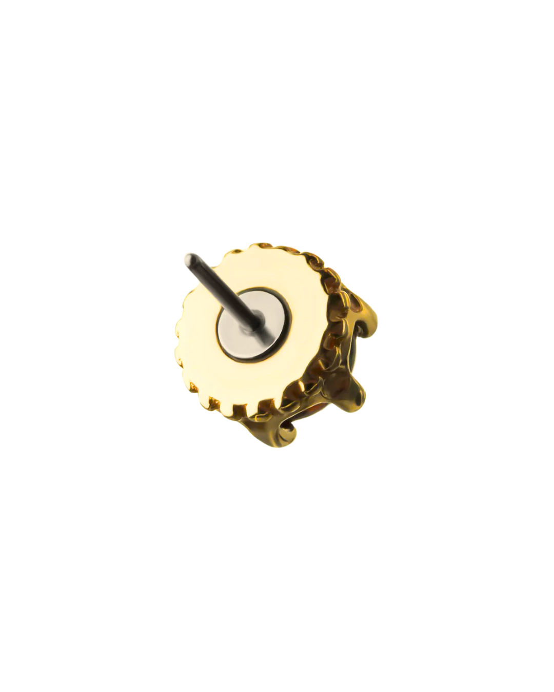 14K Gold Opal King's Crown Prong Dome Threadless Top