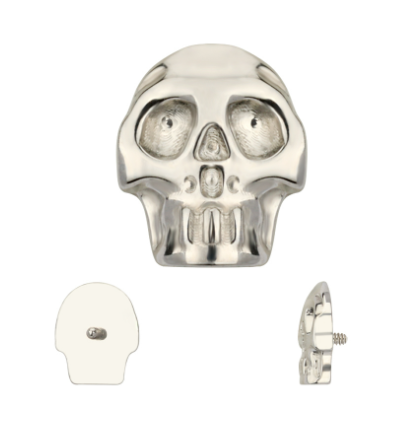 Titanium Skull Design Internally Threaded 16G