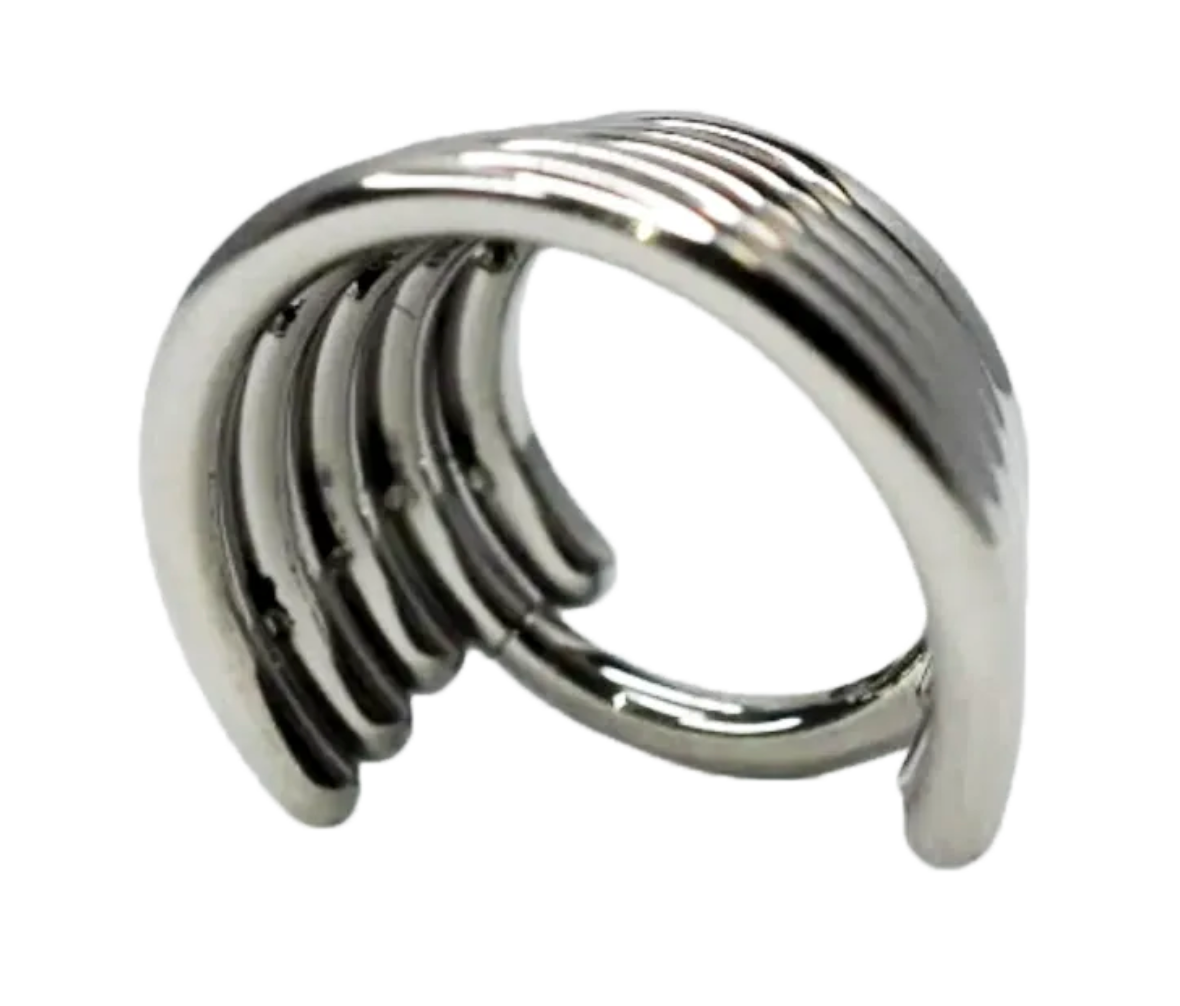 F-136 Titanium Five Stacked Hinged Hoop 16G