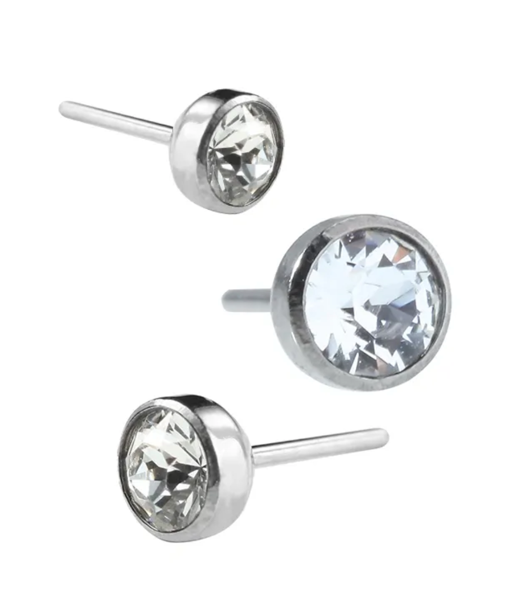 F-136 Titanium Threadless Bezel Gem Top