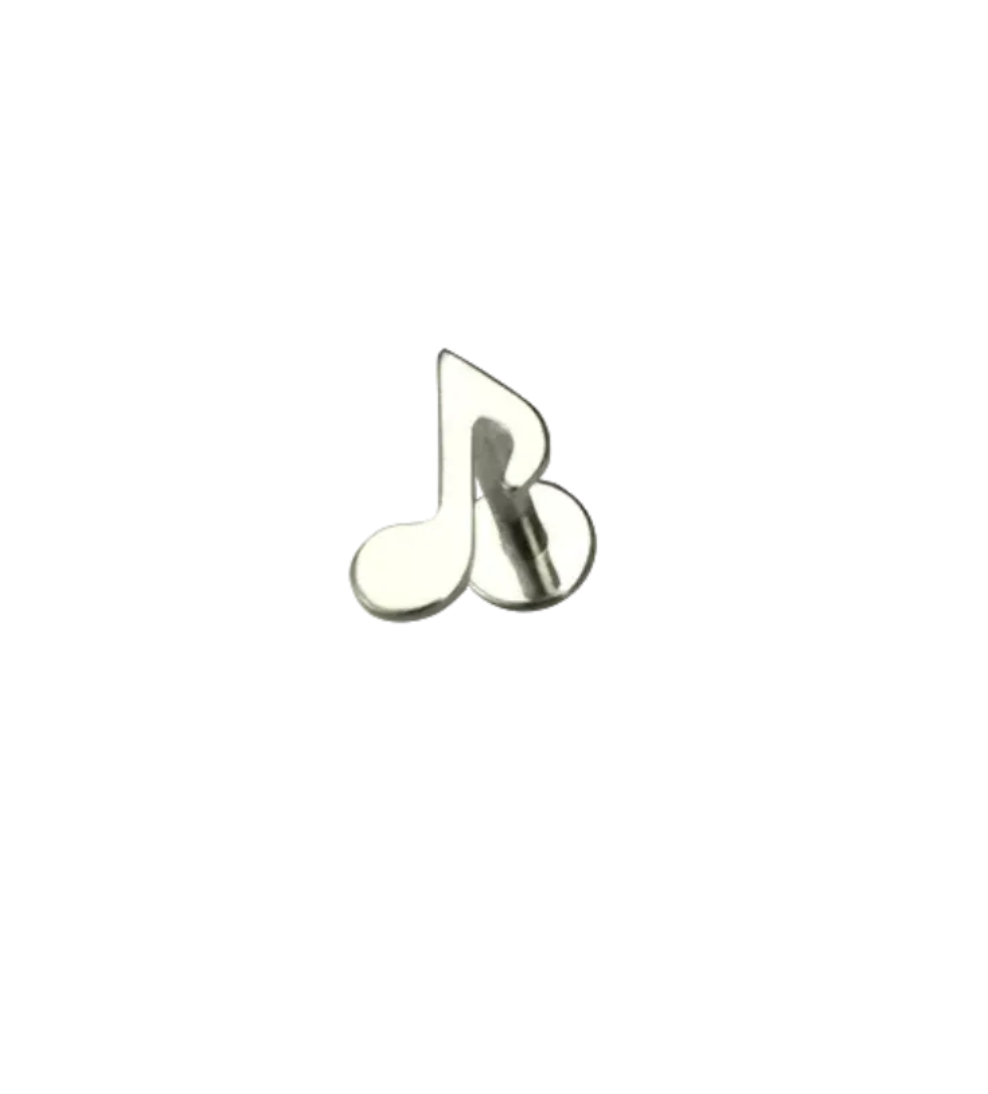 F-136 Titanium Music Note Internally Threaded 16G