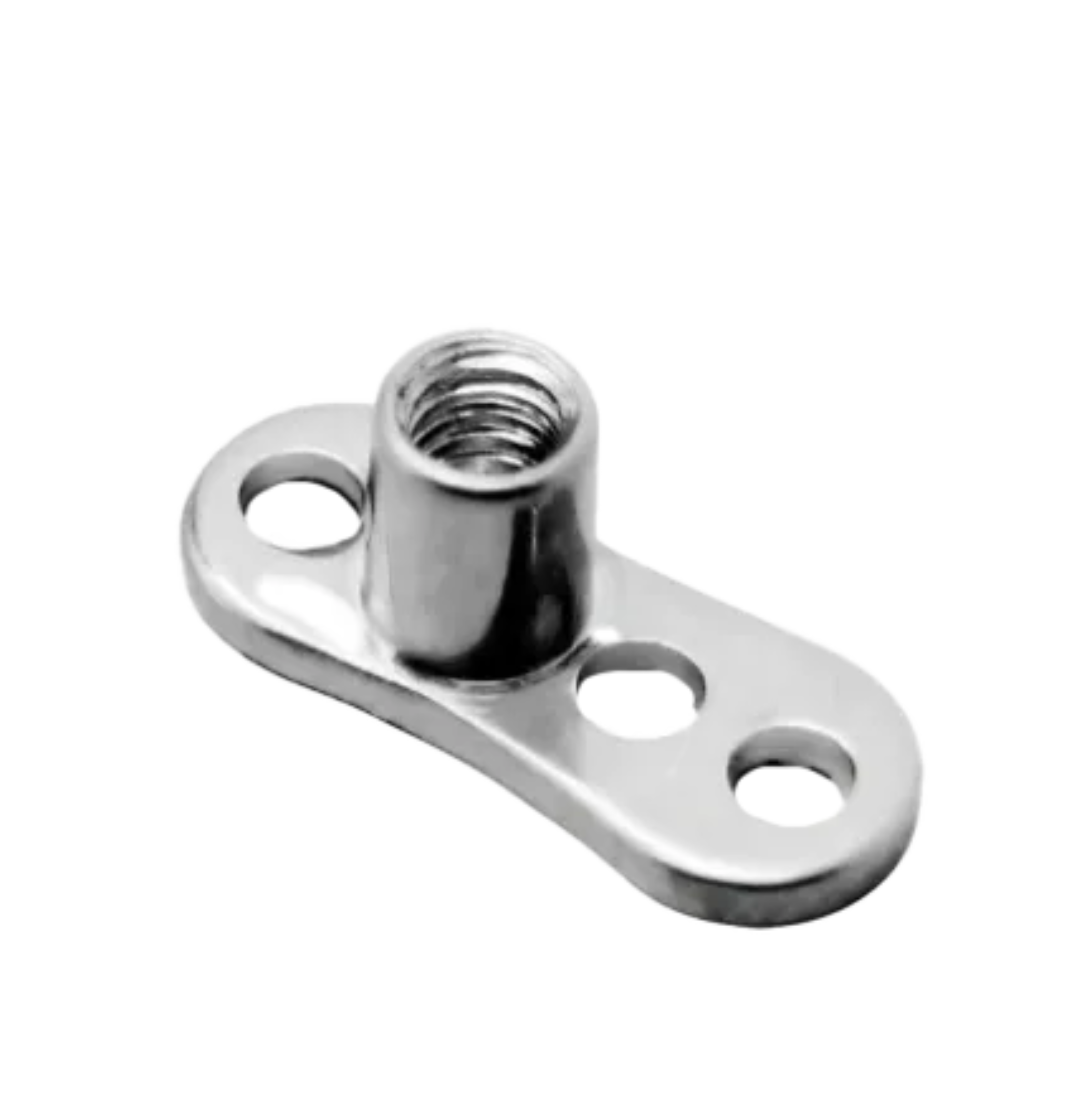 F-136 Titanium Dermal Foot 14G Internally Threaded