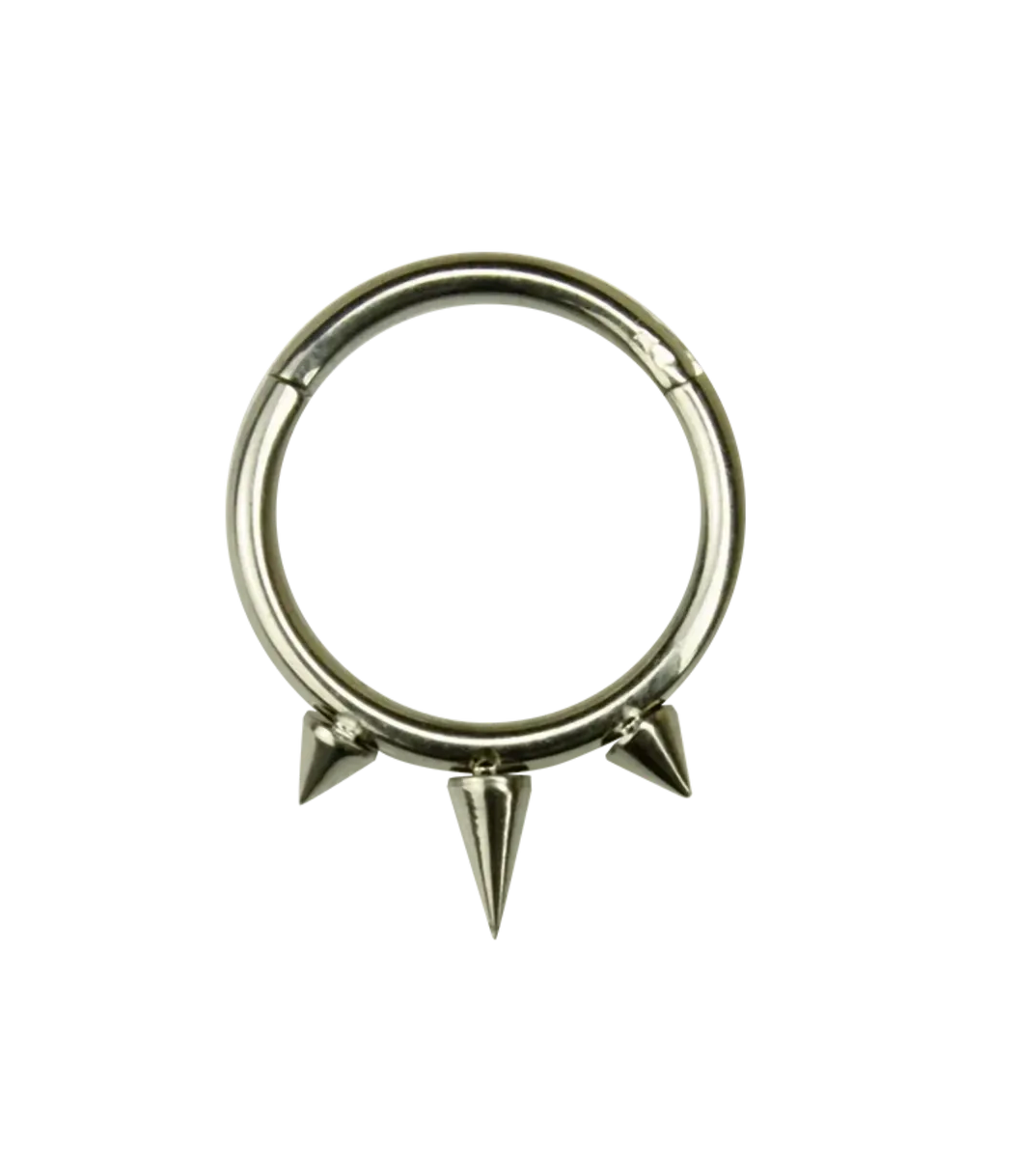 F-136 Titanium Spiked Hinged Hoop
