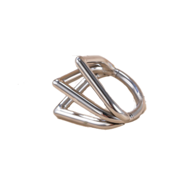 Titanium Triple V Hinged Hoop