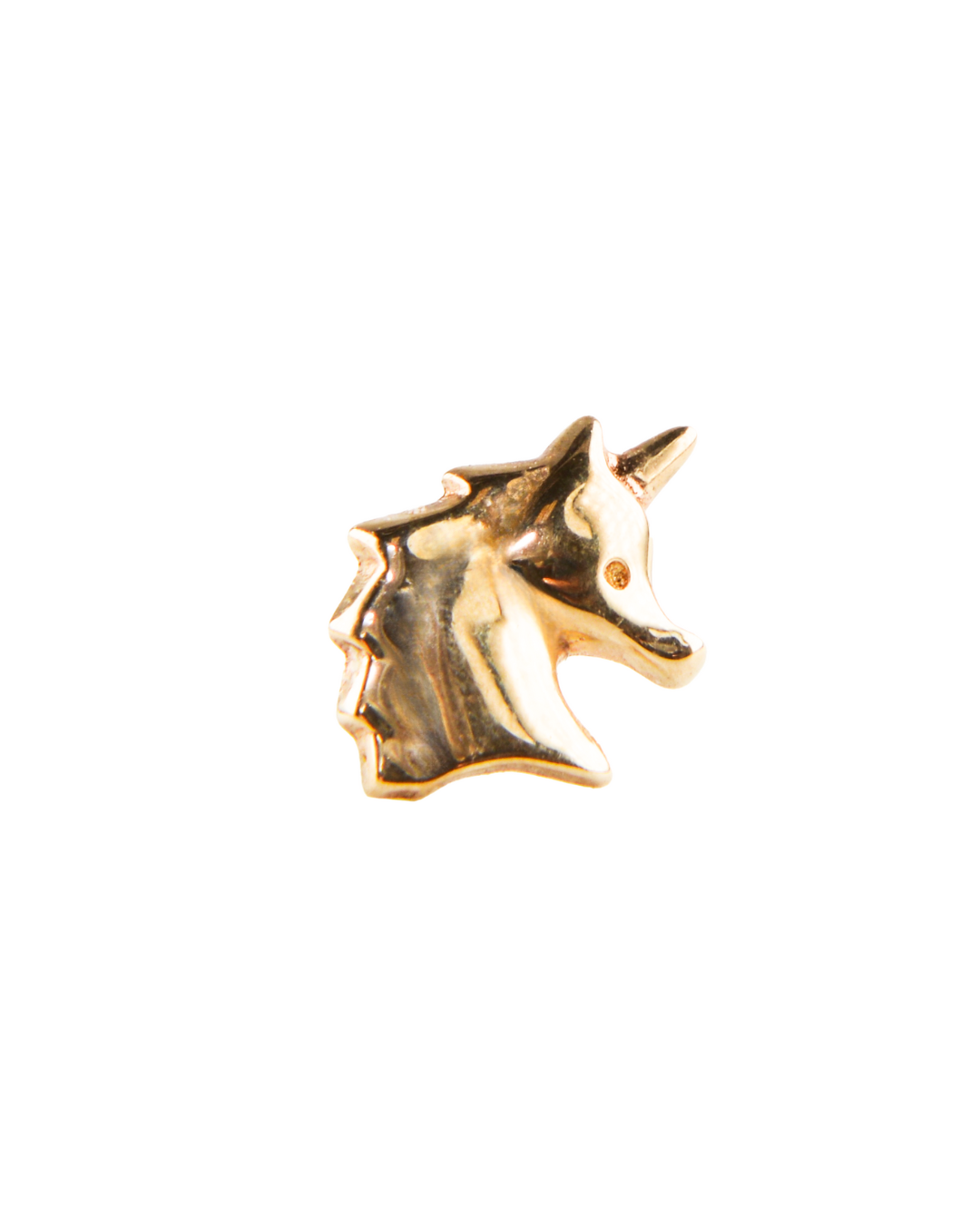 14K Gold Threadless Unicorn Top