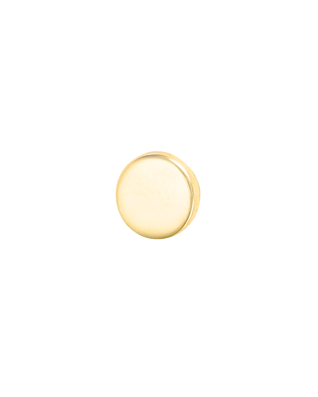 14K Gold Flat Disc Threadless Top