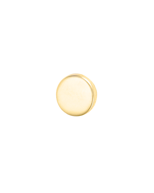 14K Gold Flat Disc Threadless Top