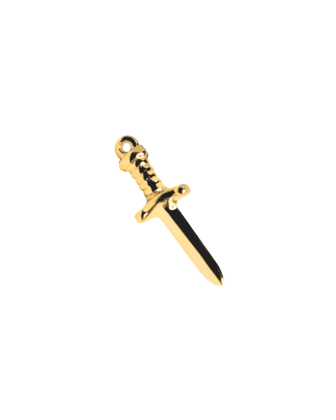 14K Gold Mini Dagger Sword Threadless Top