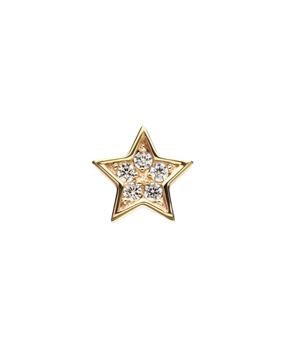 14K Gold Gemstone Star Threadless Top