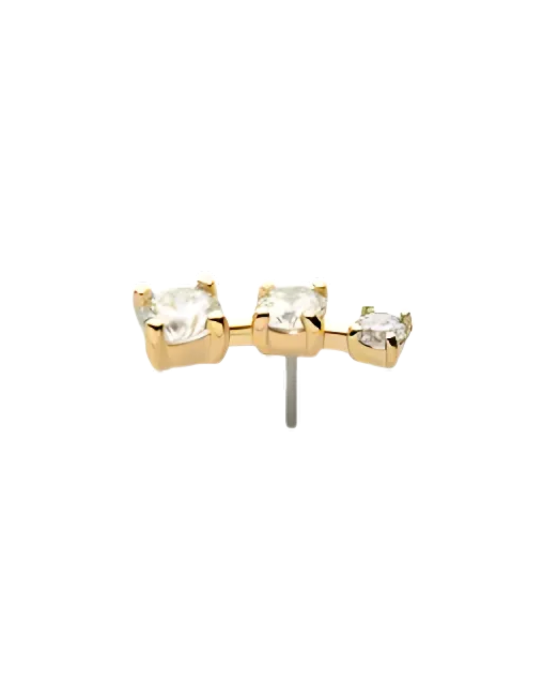 14K Gold Gemstone Cascade Threadless Top