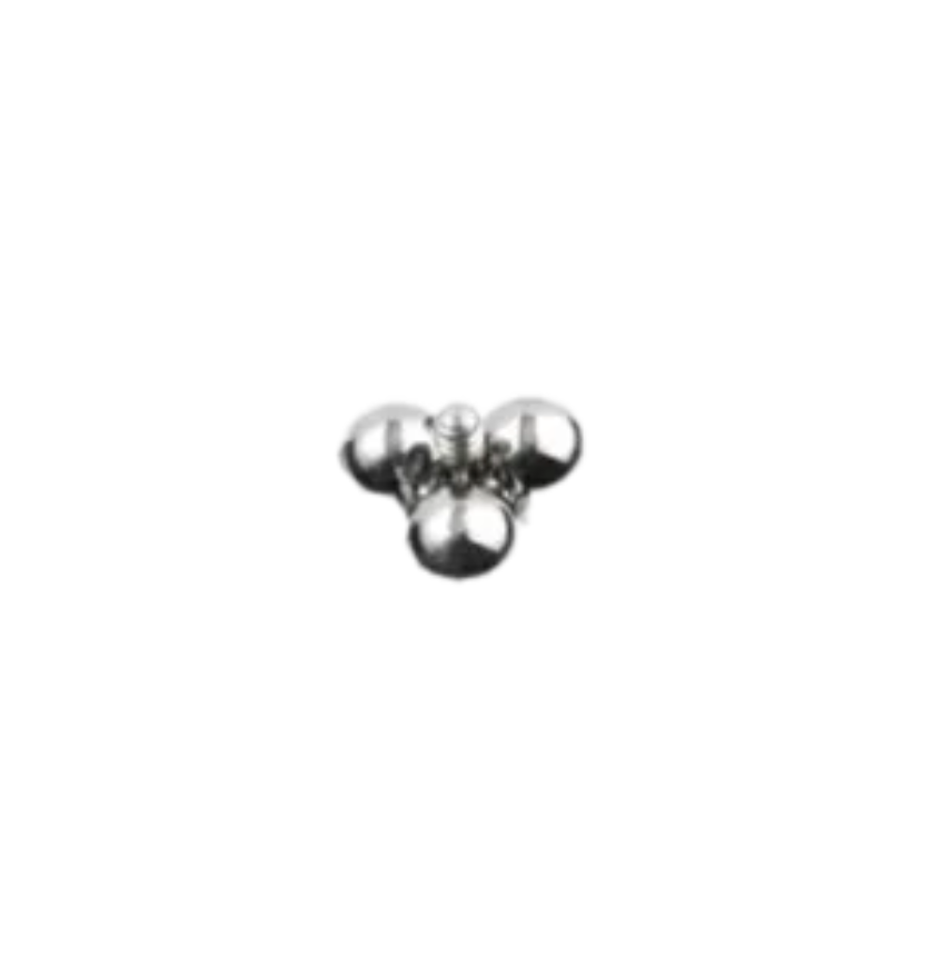 F-136 Titanium Boho Tri-bead Internally Threaded 16G