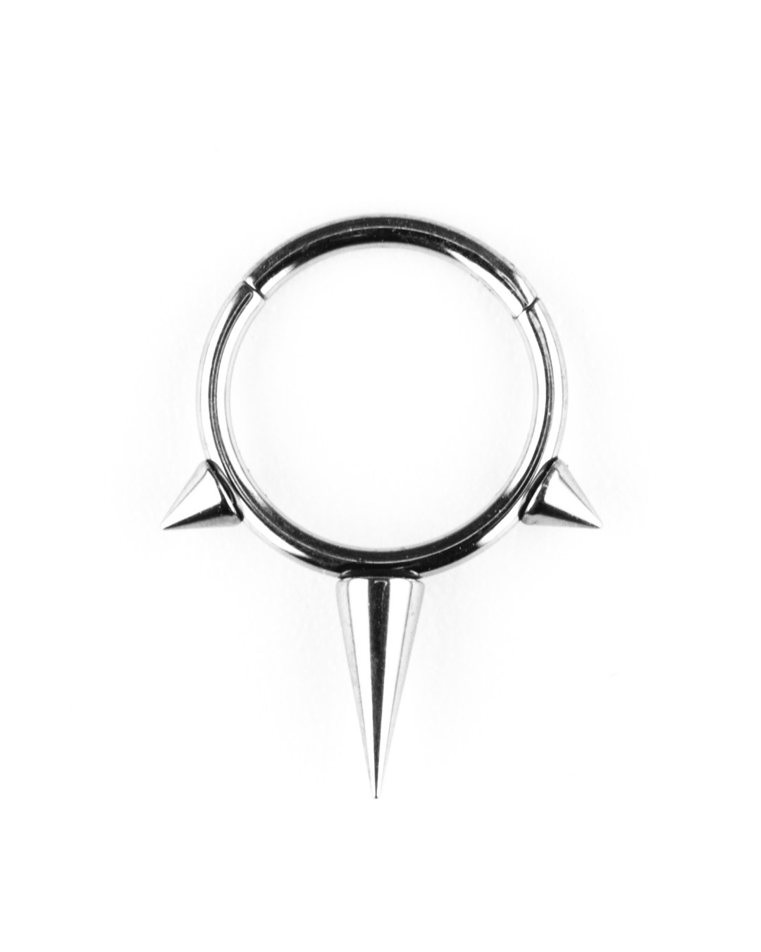 F-136 Titanium Long Spiked Hinged Hoop