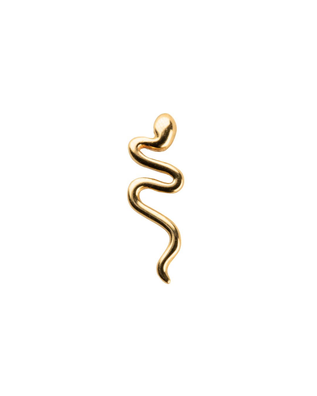 14K Gold Snake Threadless Top